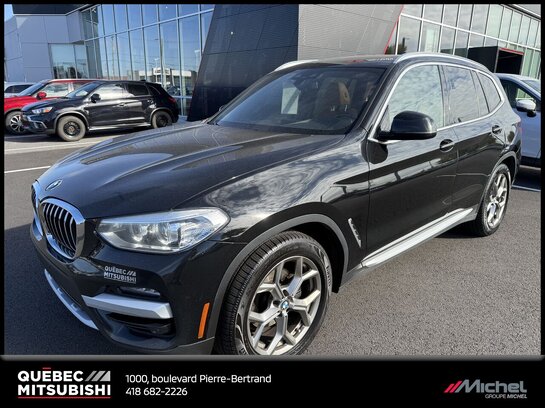 2020 BMW X3 xDrive30i, Awd, Premium package, Toit panoramique, Volant chauffant Black