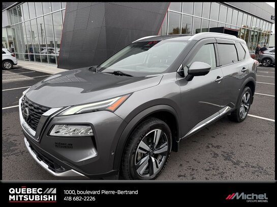 Nissan Rogue Platine Awd, Cuir, Toit pano, Démarreur, Attache remorque 2021 Gris
