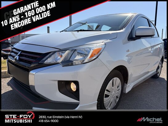 Mitsubishi Mirage Édition carbone, dem à distance, caméra de recul, garantie 2022 Blanc
