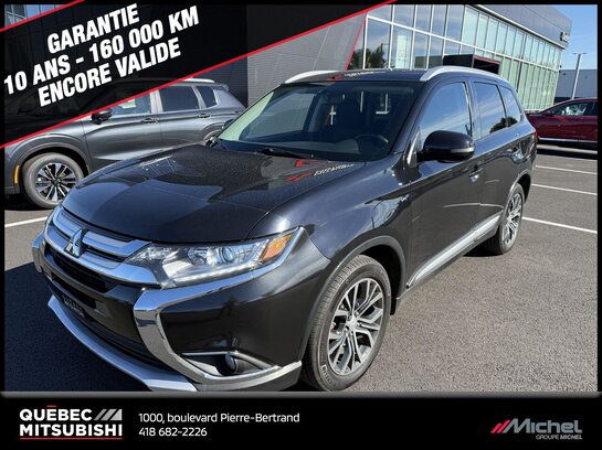 Mitsubishi Outlander SE AWC, V6, Capacité 3500lbs, 7 Passagers, Garantie 2027 2017 Noir