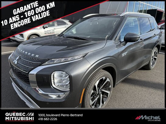 Mitsubishi Outlander PHEV GT S-AWC, Hybride, Cuir, Toit pano, Volant chauffant, Garantie 2035 2025 Gris