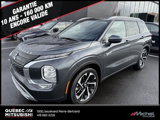 2025 Mitsubishi Outlander PHEV Outlander Plug-In Hybrid GT S-AWC, Hybride, Cuir, Toit pano, Volant chauffant, Garantie 2035 Grey